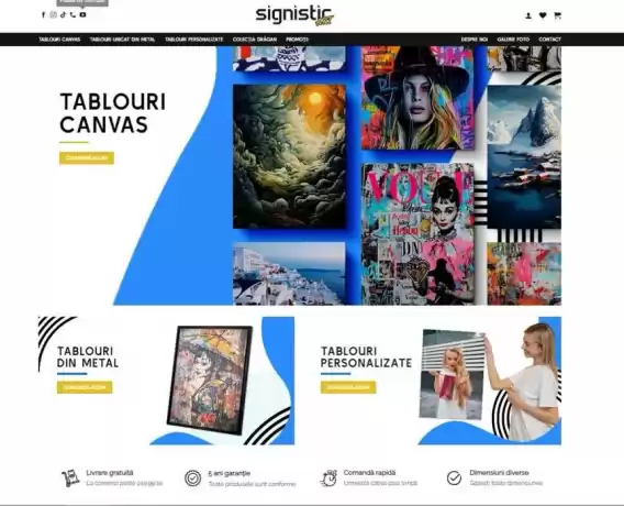 Afacere la cheie Magazin Online + Productie Tablouri